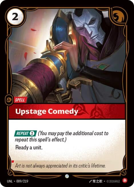 Image for Upstage Comedy (009/219) - Riftbound: League of Legends Trading Card Game