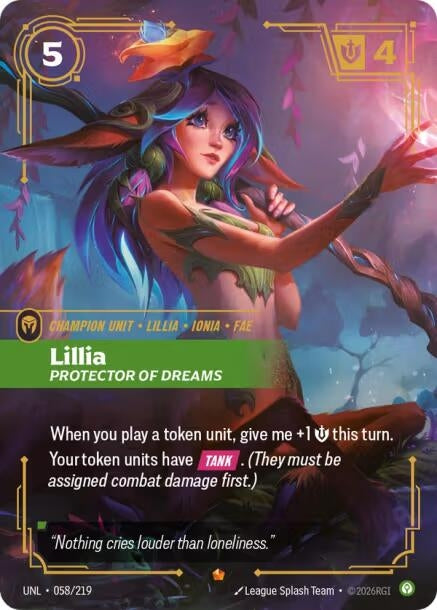 Image for Lillia - Protector of Dreams (058/219) - Riftbound: League of Legends Trading Card Game