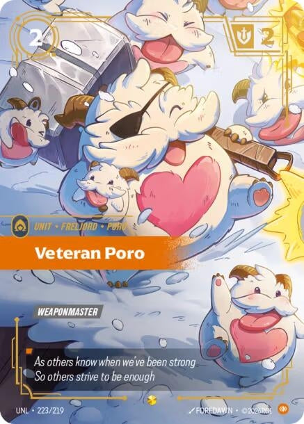 Image for Veteran Poro (Overnumbered) (223/219) - Riftbound: League of Legends Trading Card Game