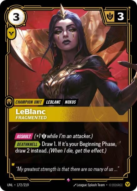Image for LeBlanc - Fragmented (172/219) - Riftbound: League of Legends Trading Card Game