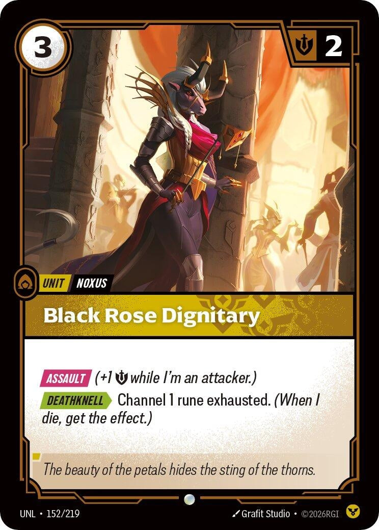 Image for Black Rose Dignitary (152/219) - Riftbound: League of Legends Trading Card Game