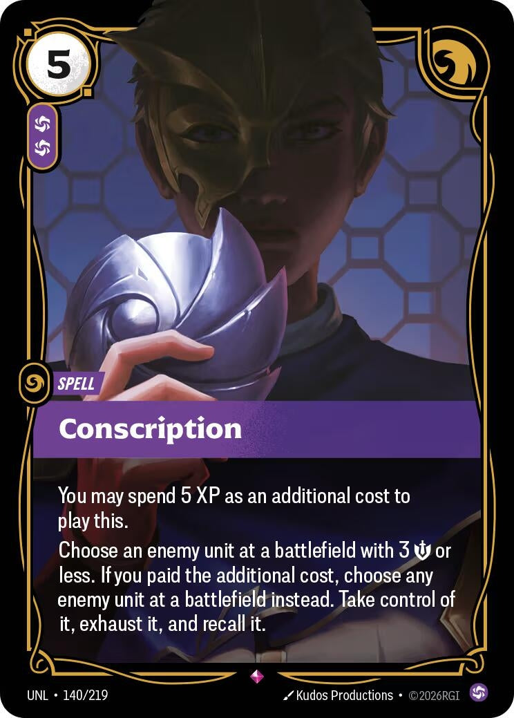 Image for Conscription (140/219) - Riftbound: League of Legends Trading Card Game