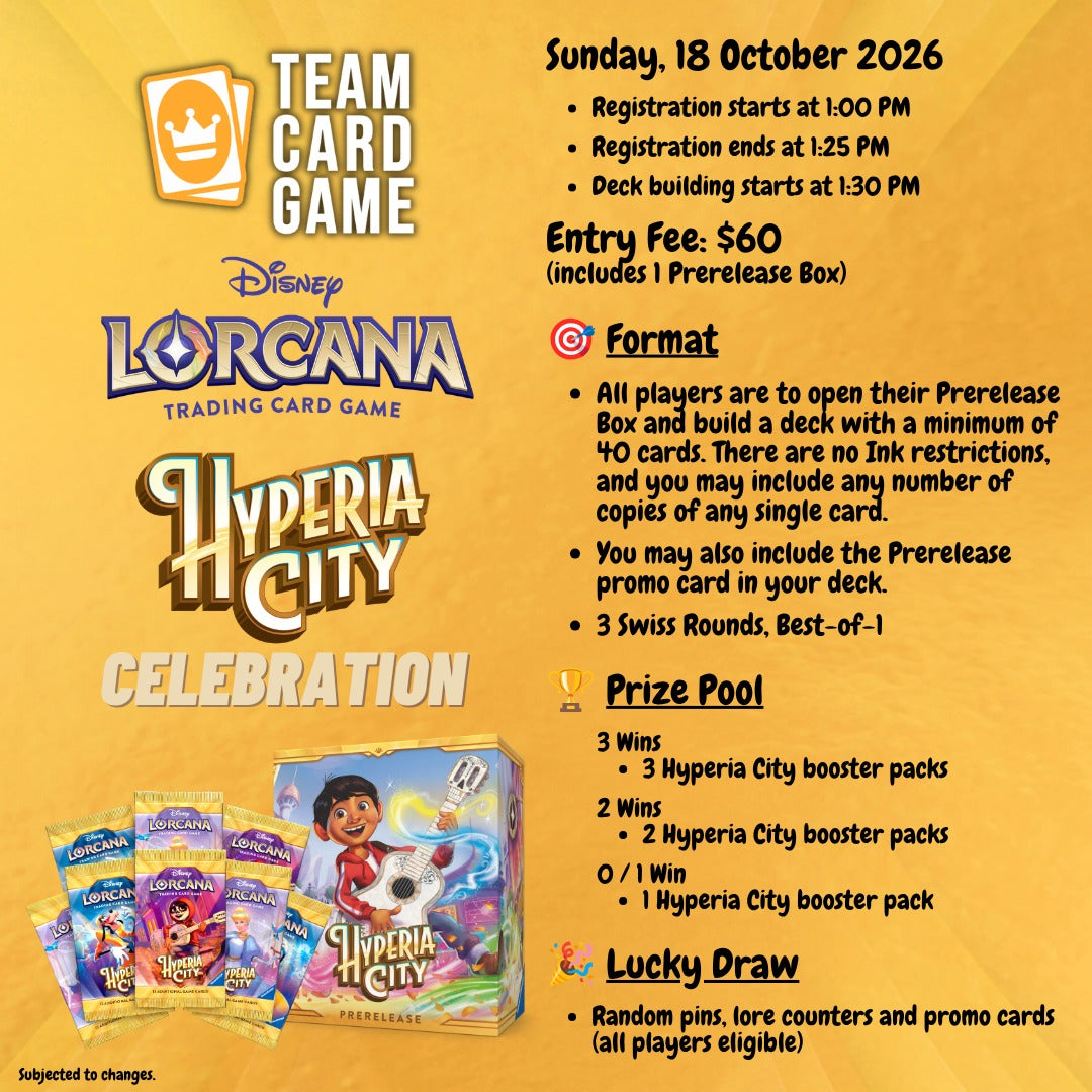 Lorcana Set 14 Pre-release Hyperia City