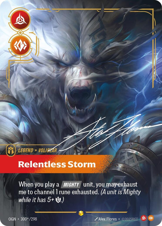 Image for Volibear - Relentless Storm (Signature) (300*/298) - Riftbound: League of Legends Trading Card Game