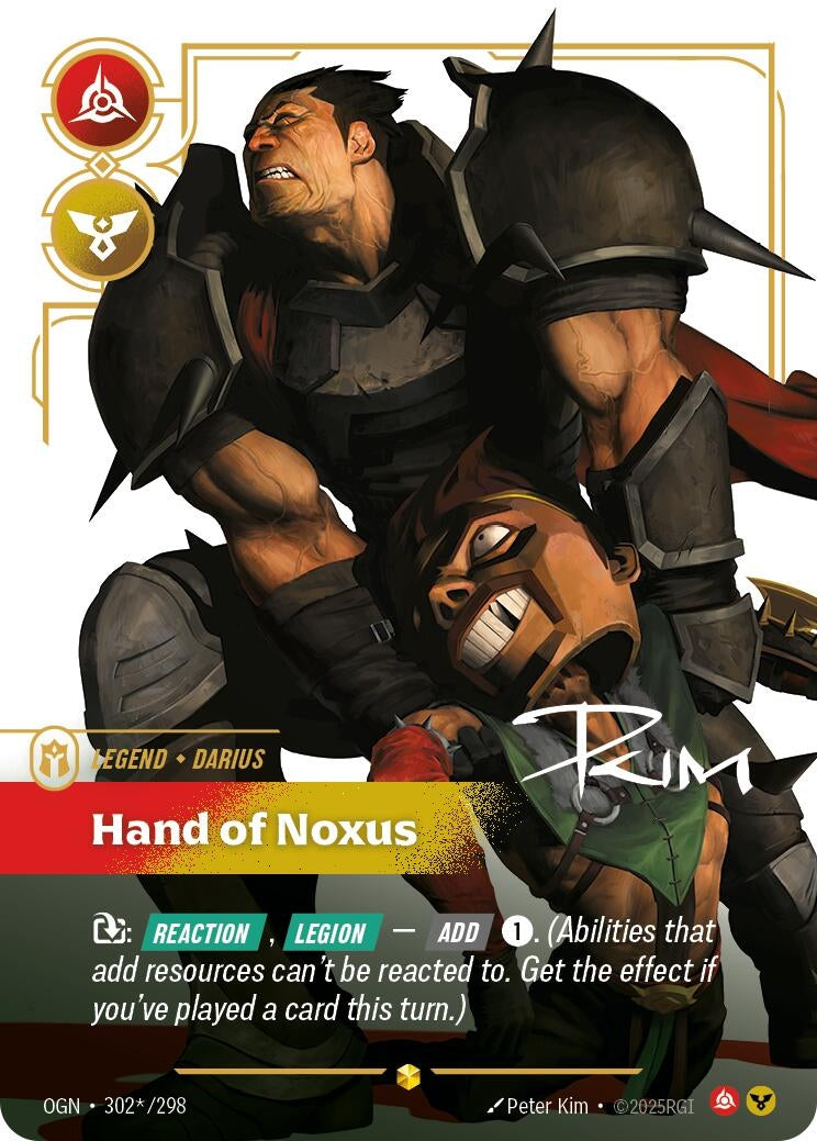 Image for Darius - Hand of Noxus (Signature) (302*/298) - Riftbound: League of Legends Trading Card Game
