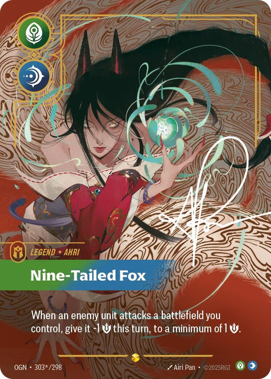 Image for Ahri - Nine-Tailed Fox (Signature) (303*/298) - Riftbound: League of Legends Trading Card Game