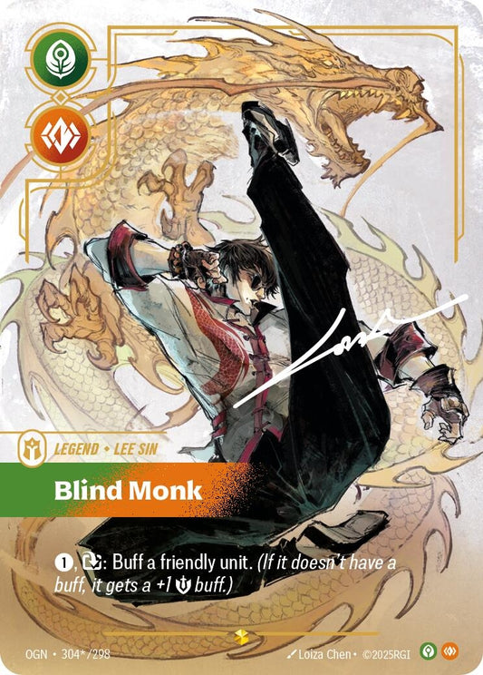 Image for Lee Sin - Blind Monk (Signature) (304*/298) - Riftbound: League of Legends Trading Card Game
