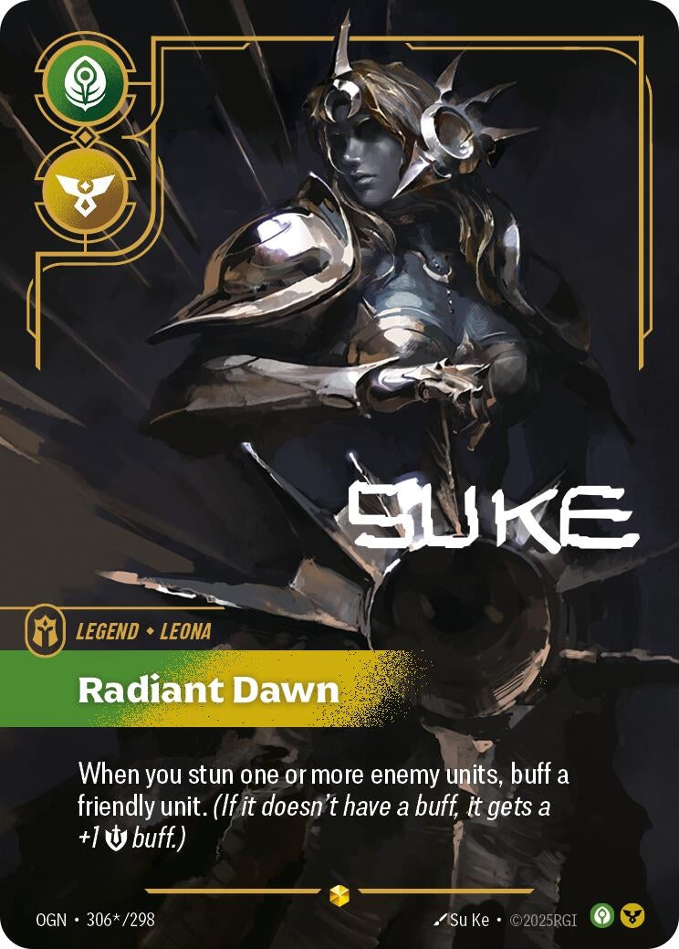 Image for Leona - Radiant Dawn (Signature) (306*/298) - Riftbound: League of Legends Trading Card Game