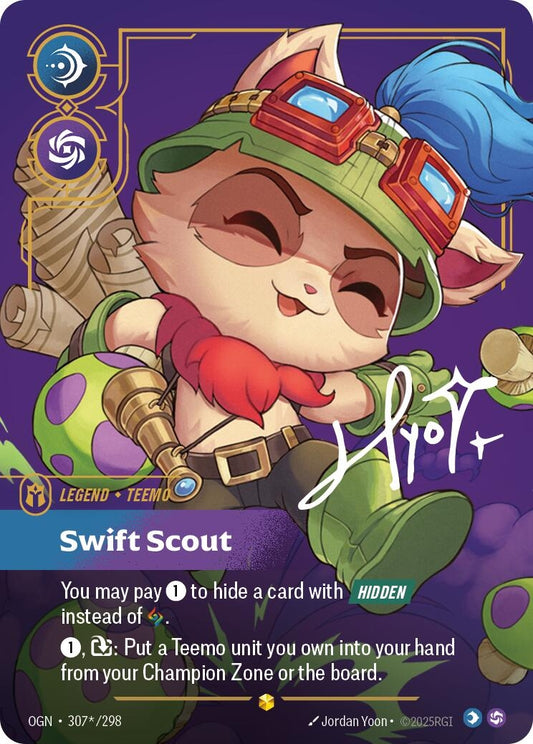 Image for Teemo - Swift Scout (Signature) (307*/298) - Riftbound: League of Legends Trading Card Game