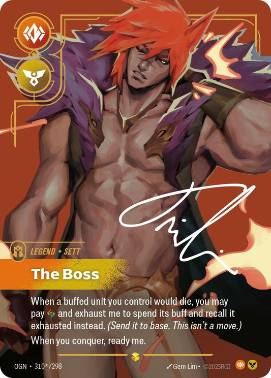 Image for Sett - The Boss (Signature) (310*/298) - Riftbound: League of Legends Trading Card Game