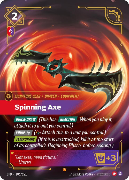 Image for Spinning Axe (186/221) - Riftbound: League of Legends Trading Card Game