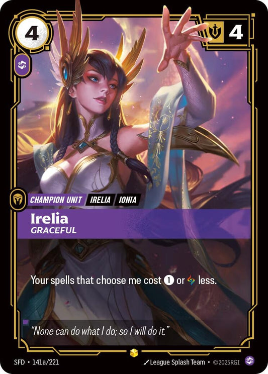 Image for Irelia - Graceful (Alternate Art) (141a/221) - Riftbound: League of Legends Trading Card Game