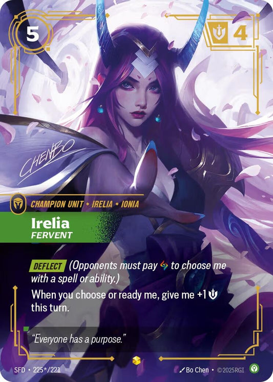 Image for Irelia - Fervent (Signature) (225*/221) - Riftbound: League of Legends Trading Card Game