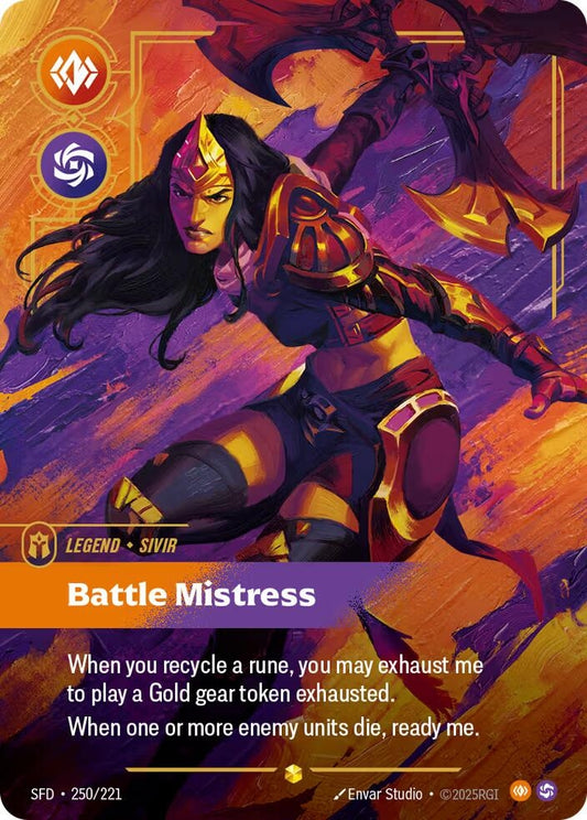Image for Sivir - Battle Mistress (Overnumbered) (250/221) - Riftbound: League of Legends Trading Card Game