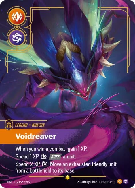 Image for Kha'Zix - Voidreaver (Signature) (236*/219) - Riftbound: League of Legends Trading Card Game
