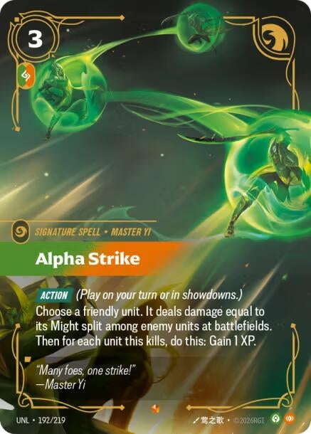 Image for Alpha Strike (192/219) - Riftbound: League of Legends Trading Card Game