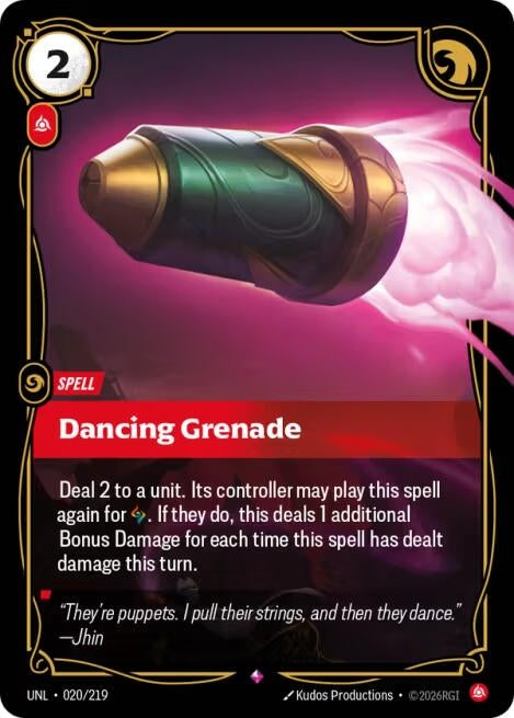 Image for Dancing Grenade (020/219) - Riftbound: League of Legends Trading Card Game