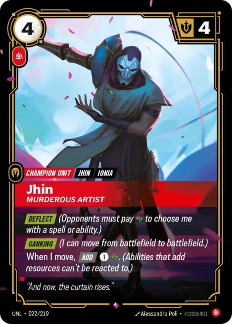 Image for Jhin - Murderous Artist (022/219) - Riftbound: League of Legends Trading Card Game