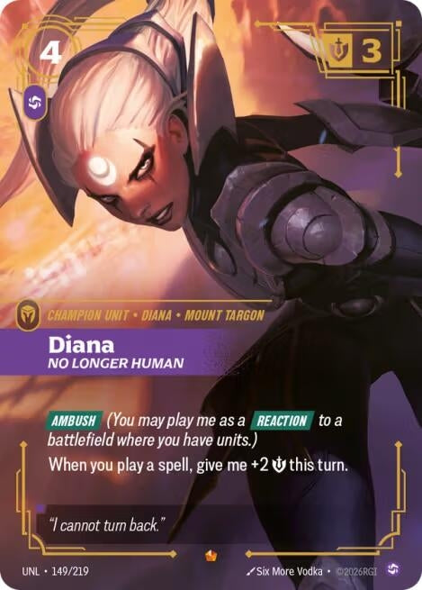 Image for Diana - No Longer Human (149/219) - Riftbound: League of Legends Trading Card Game