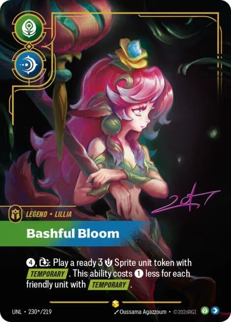 Image for Lillia - Bashful Bloom (Signature) (230*/219) - Riftbound: League of Legends Trading Card Game