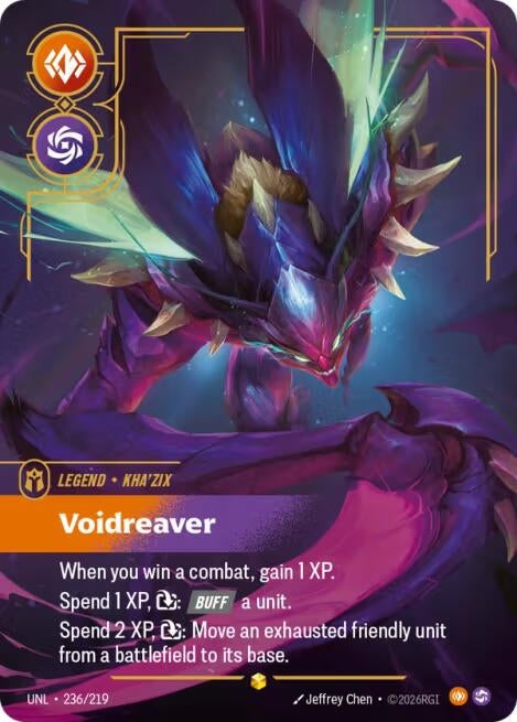 Image for Kha'Zix - Voidreaver (Overnumbered) (236/219) - Riftbound: League of Legends Trading Card Game