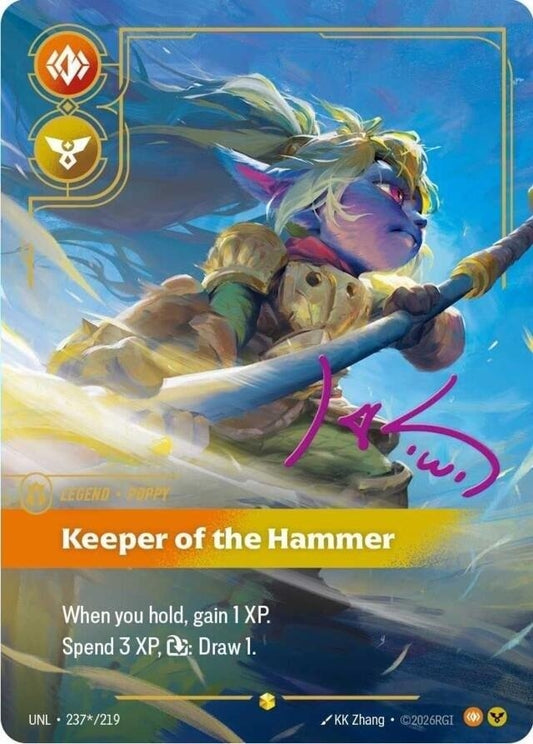 Image for Poppy - Keeper of the Hammer (Signature) (237*/219) - Riftbound: League of Legends Trading Card Game