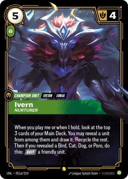 Image for Ivern - Nurturer (Alternate Art) (051a/219) - Riftbound: League of Legends Trading Card Game
