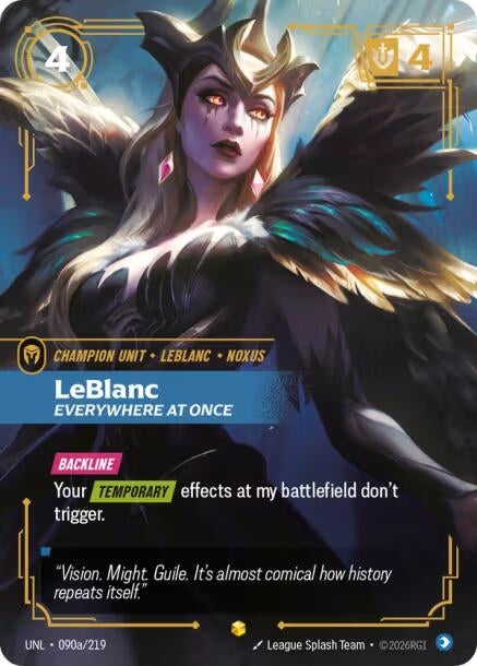 Image for LeBlanc - Everywhere At Once (Alternate Art) (090a/219) - Riftbound: League of Legends Trading Card Game