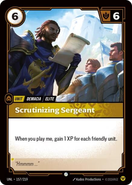 Image for Scrutinizing Sergeant (157/219) - Riftbound: League of Legends Trading Card Game