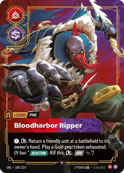 Image for Pyke - Bloodharbor Ripper (185/219) - Riftbound: League of Legends Trading Card Game