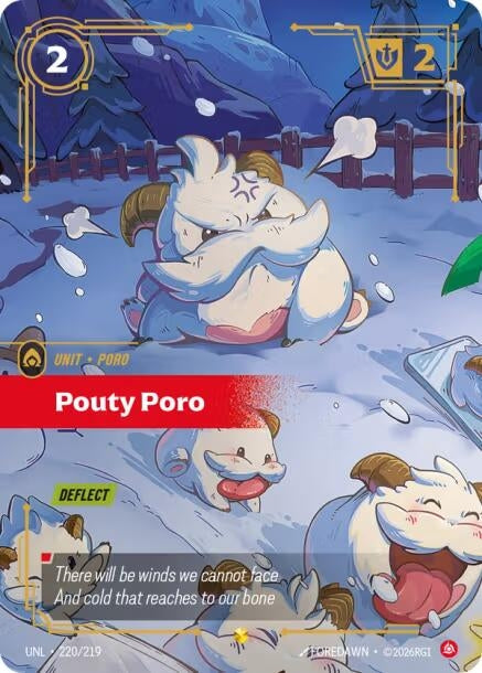 Image for Pouty Poro (Overnumbered) (220/219) - Riftbound: League of Legends Trading Card Game