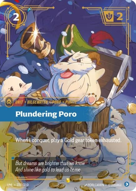 Image for Plundering Poro (Overnumbered) (222/219) - Riftbound: League of Legends Trading Card Game