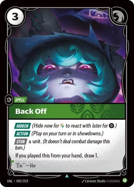 Image for Back Off (042/219) - Riftbound: League of Legends Trading Card Game