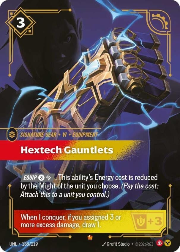 Image for Hextech Gauntlets (188/219) - Riftbound: League of Legends Trading Card Game