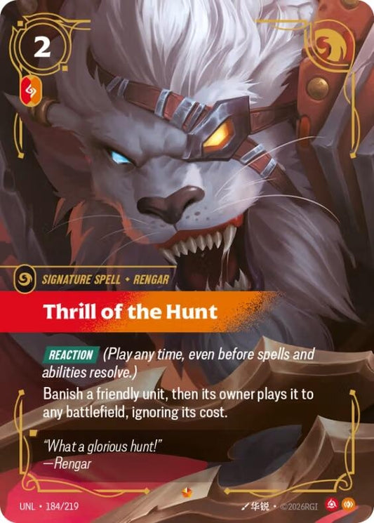 Image for Thrill of the Hunt (184/219) - Riftbound: League of Legends Trading Card Game