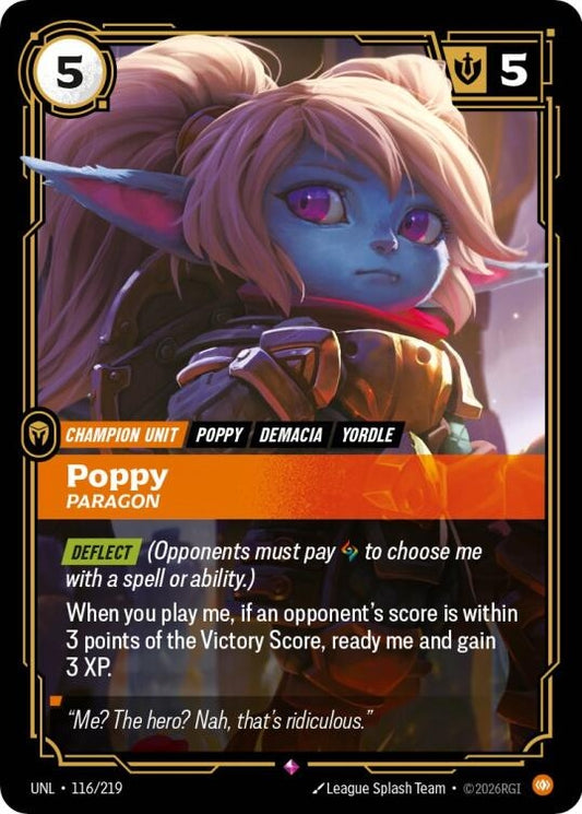 Image for Poppy - Paragon (116/219) - Riftbound: League of Legends Trading Card Game
