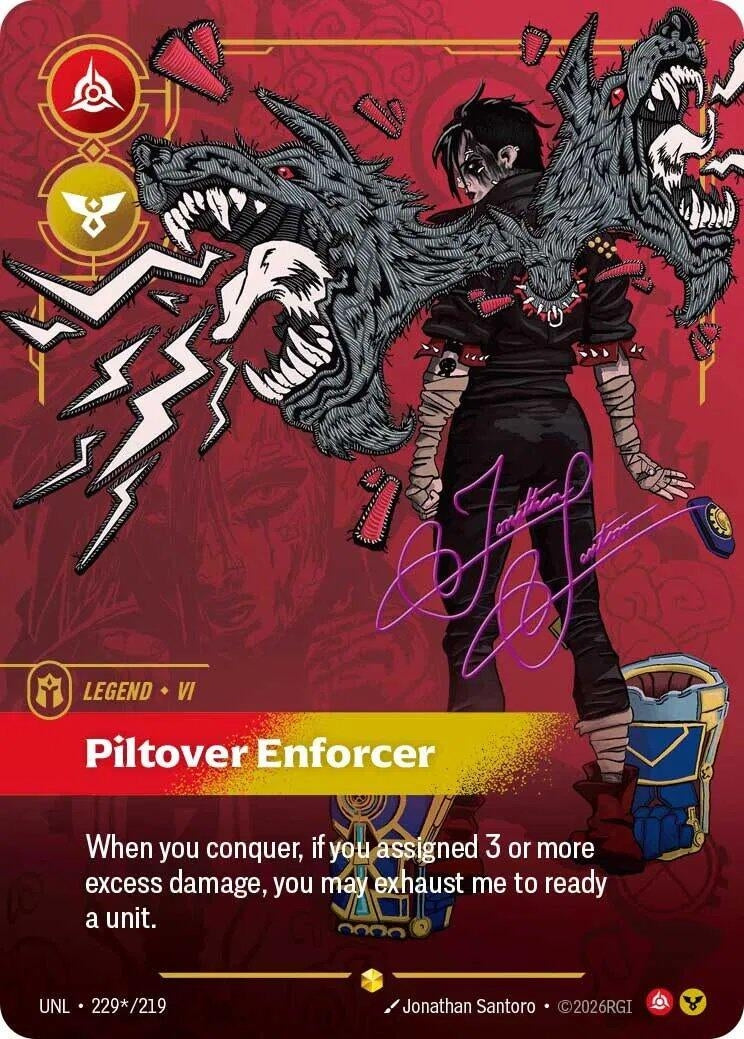 Image for Vi - Piltover Enforcer (Signature) (229*/219) - Riftbound: League of Legends Trading Card Game