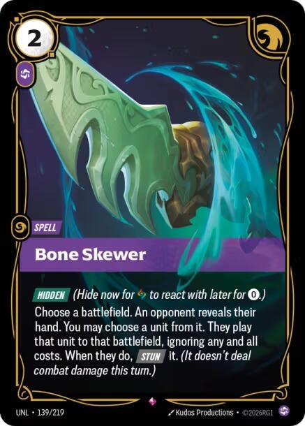 Image for Bone Skewer (139/219) - Riftbound: League of Legends Trading Card Game