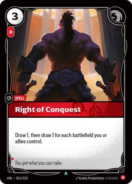 Image for Right of Conquest (015/219) - Riftbound: League of Legends Trading Card Game