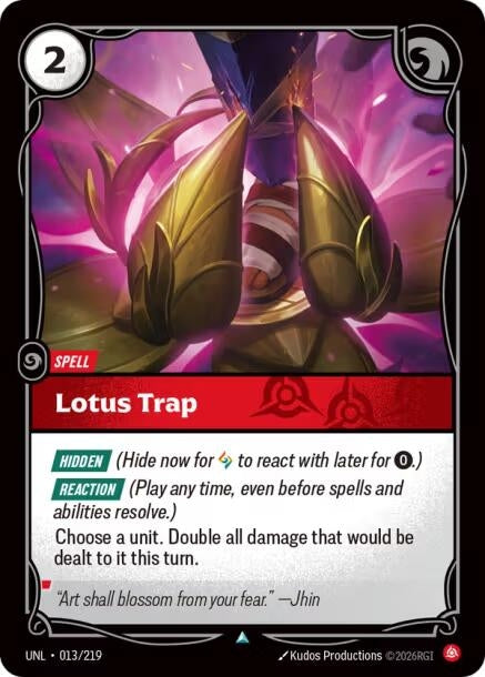 Image for Lotus Trap (013/219) - Riftbound: League of Legends Trading Card Game