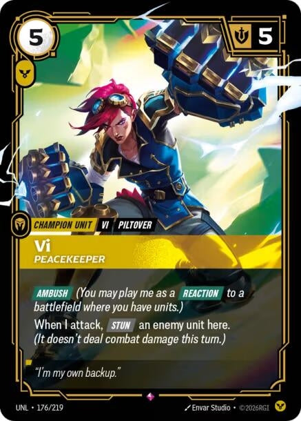 Image for Vi - Peacekeeper (176/219) - Riftbound: League of Legends Trading Card Game
