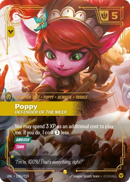 Image for Poppy - Defender of the Meek (Alternate Art) (178a/219) - Riftbound: League of Legends Trading Card Game