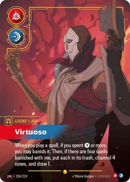 Image for Jhin - Virtuoso (Overnumbered) (226/219) - Riftbound: League of Legends Trading Card Game