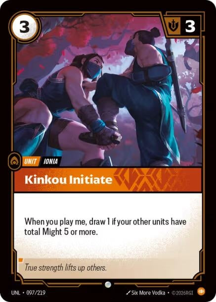 Image for Kinkou Initiate (097/219) - Riftbound: League of Legends Trading Card Game