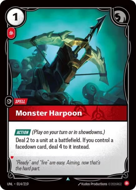 Image for Monster Harpoon (014/219) - Riftbound: League of Legends Trading Card Game