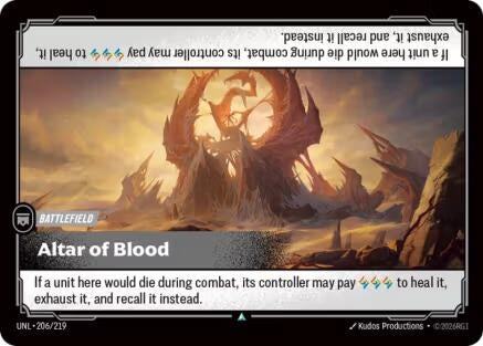Image for Altar of Blood (206/219) - Riftbound: League of Legends Trading Card Game