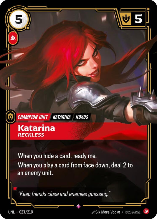 Image for Katarina - Reckless (023/219) - Riftbound: League of Legends Trading Card Game
