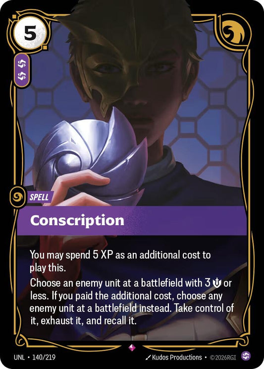Image for Conscription (140/219) - Riftbound: League of Legends Trading Card Game