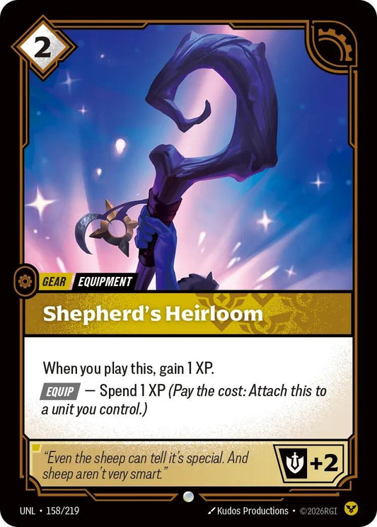 Image for Shepherd's Heirloom (158/219) - Riftbound: League of Legends Trading Card Game