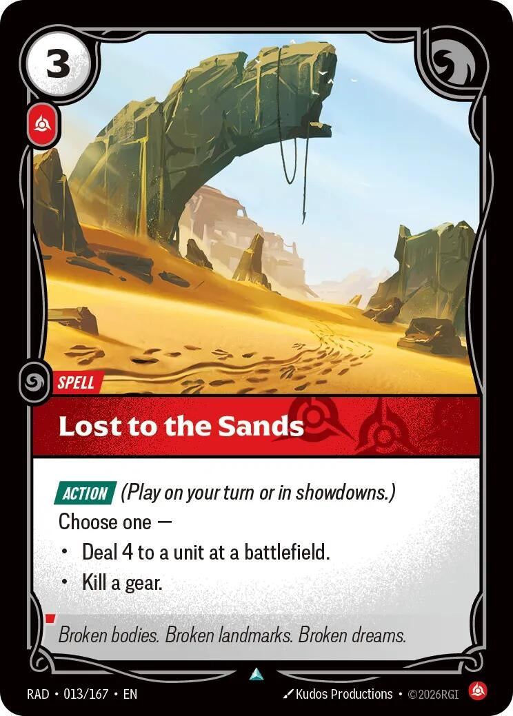 Image for Lost to the Sands (013/167) (RAD) - Riftbound: League of Legends Trading Card Game